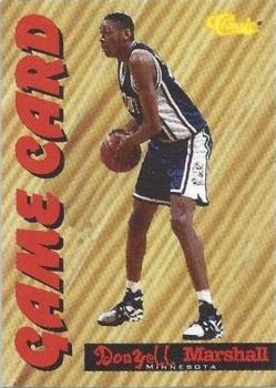 1994 Classic Draft - Game Cards #GC4 Donyell Marshall Front