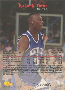 1994 Classic Draft - Gold #41 Rodney Dent Back