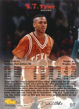 1994 Classic Draft - Gold #57 B.J. Tyler Back