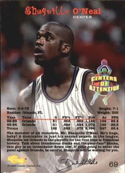 1994 Classic Draft - Gold #69 Shaquille O'Neal Back