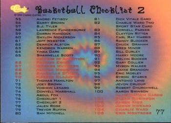 1994 Classic Draft - Gold #77 Checklist 2: 55-105 Back
