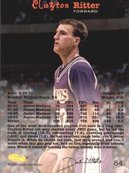1994 Classic Draft - Gold #84 Clayton Ritter Back