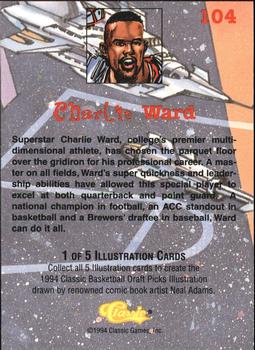 1994 Classic Draft - Gold #104 Charlie Ward Back