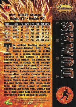 1994 Ted Williams #17 Tony Dumas Back