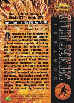 1994 Ted Williams #78 Dontonio Wingfield Back