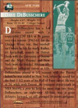 1994 Ted Williams - Larry's Hardwood Legends #HL2 Dave DeBusschere Back
