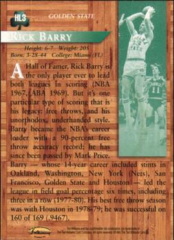 1994 Ted Williams - Larry's Hardwood Legends #HL3 Rick Barry Back