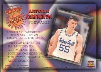 1994 Pacific Prisms #26 Arturas Karnishovas Back
