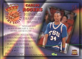 1994 Pacific Prisms #51 Carlos Rogers Back