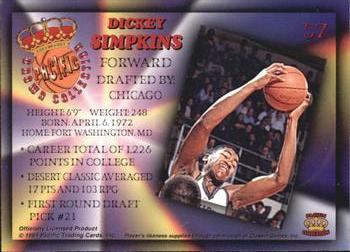 1994 Pacific Prisms #57 Dickey Simpkins Back