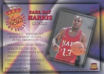 1994 Pacific Prisms - Gold #22 Carl Ray Harris Back