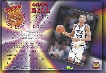 1994 Pacific Prisms - Gold #23 Grant Hill Back