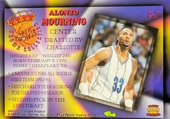 1994 Pacific Prisms - Gold #40 Alonzo Mourning Back