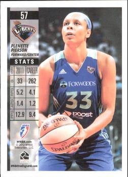 2012 Rittenhouse WNBA #57 Plenette Pierson Back