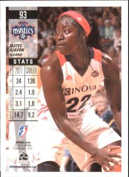 2012 Rittenhouse WNBA #93 Matee Ajavon Back