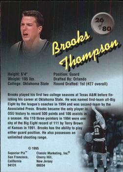 1995 Classic Superior Pix #26 Brooks Thompson Back