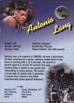 1995 Classic Superior Pix #29 Antonio Lang Back