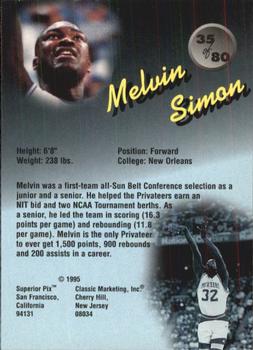 1995 Classic Superior Pix #35 Melvin Simon Back