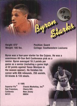 1995 Classic Superior Pix #39 Byron Starks Back