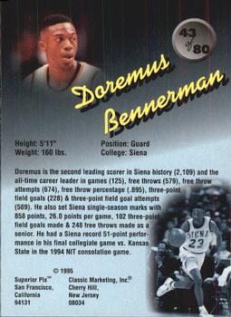 1995 Classic Superior Pix #43 Doremus Bennerman Back