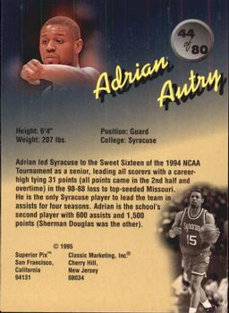 1995 Classic Superior Pix #44 Adrian Autry Back