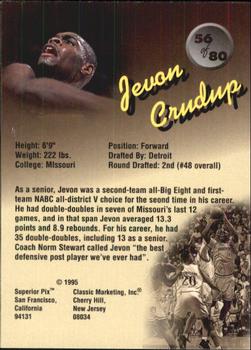 1995 Classic Superior Pix #56 Jevon Crudup Back