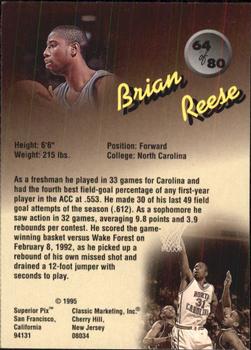 1995 Classic Superior Pix #64 Brian Reese Back