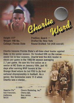 1995 Classic Superior Pix - Autographs #NNO Charlie Ward Back