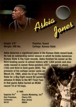 1995 Classic Superior Pix - Autographs #NNO Askia Jones Back