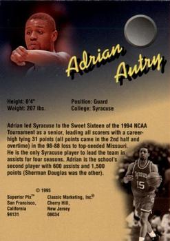 1995 Classic Superior Pix - Autographs #NNO Adrian Autry Back