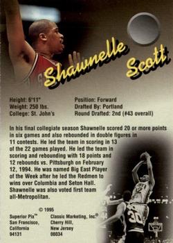 1995 Classic Superior Pix - Autographs #NNO Shawnelle Scott Back