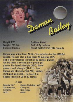 1995 Classic Superior Pix - Autographs #NNO Damon Bailey Back