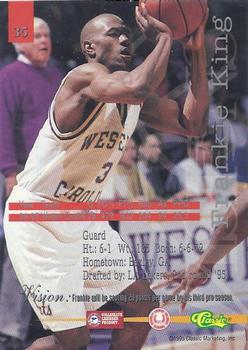 1995 Classic Visions #35 Frankie King Back