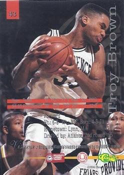 1995 Classic Visions #43 Troy Brown Back