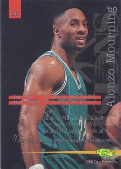 1995 Classic Visions #56 Alonzo Mourning Back