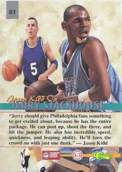 1995 Classic Visions #81 Jerry Stackhouse Back