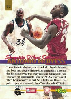 1995 Classic Visions - Effects #92 Antonio McDyess Back