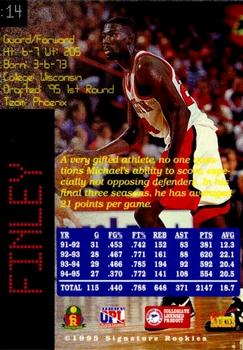 1995 Signature Rookies Prime #14 Michael Finley Back