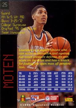 1995 Signature Rookies Prime #25 Lawrence Moten Back