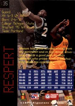 1995 Signature Rookies Prime #35 Shawn Respert Back