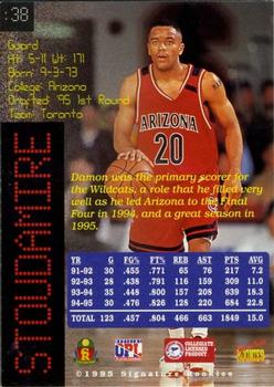 1995 Signature Rookies Prime #38 Damon Stoudamire Back