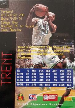 1995 Signature Rookies Prime #41 Gary Trent Back