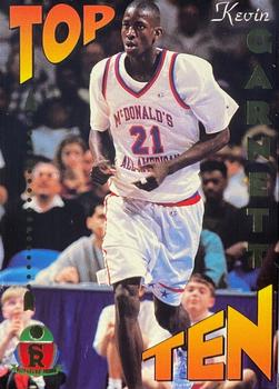 1995 Signature Rookies Prime - Top Ten #TT5 Kevin Garnett Front
