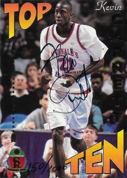 1995 Signature Rookies Prime - Top Ten Signatures #TT5 Kevin Garnett Front