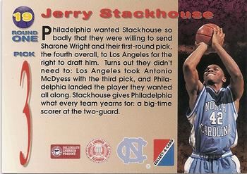 1995 Collect-A-Card #19 Jerry Stackhouse Back