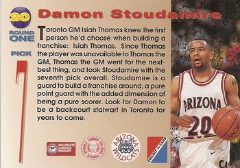 1995 Collect-A-Card #20 Damon Stoudamire Back