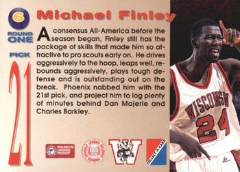 1995 Collect-A-Card #6 Michael Finley Back