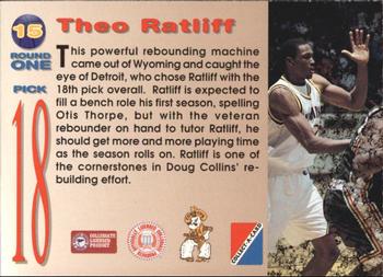 1995 Collect-A-Card #15 Theo Ratliff Back