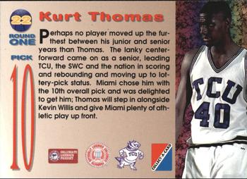 1995 Collect-A-Card #22 Kurt Thomas Back