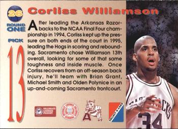 1995 Collect-A-Card #26 Corliss Williamson Back